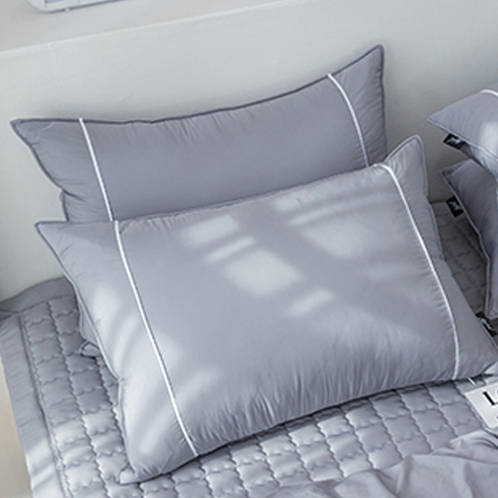 해피니 테라피 M2 호텔 베개커버 (50x70cm) (그레이)