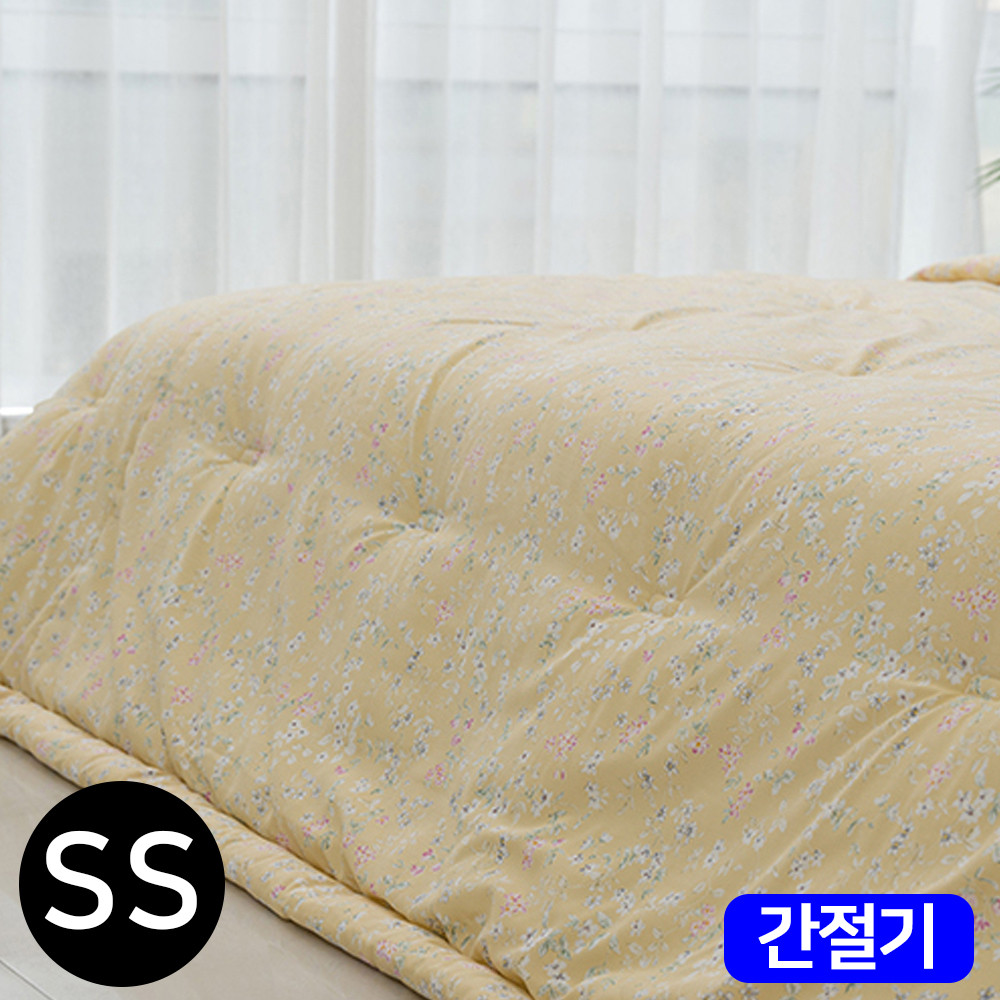 해피니 빈티지플라워 마이크로 모달 간절기 이불 슈퍼싱글 SS (옐로우)