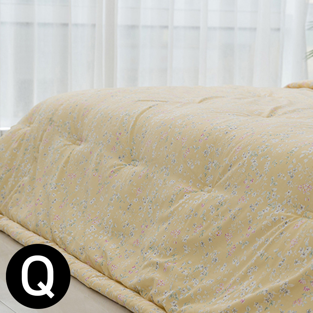해피니 빈티지플라워 마이크로 모달 간절기 이불 퀸 Q (옐로우)