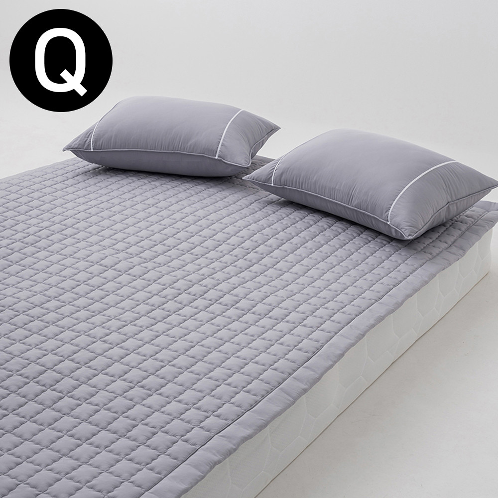 해피니 침대패드 테라피 M2 교감 침대 밴딩 패드 퀸 Q (그레이)