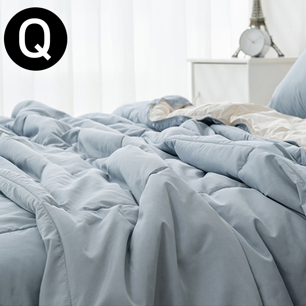 해피니 토스트 차렵이불 퀸 Q (블루)