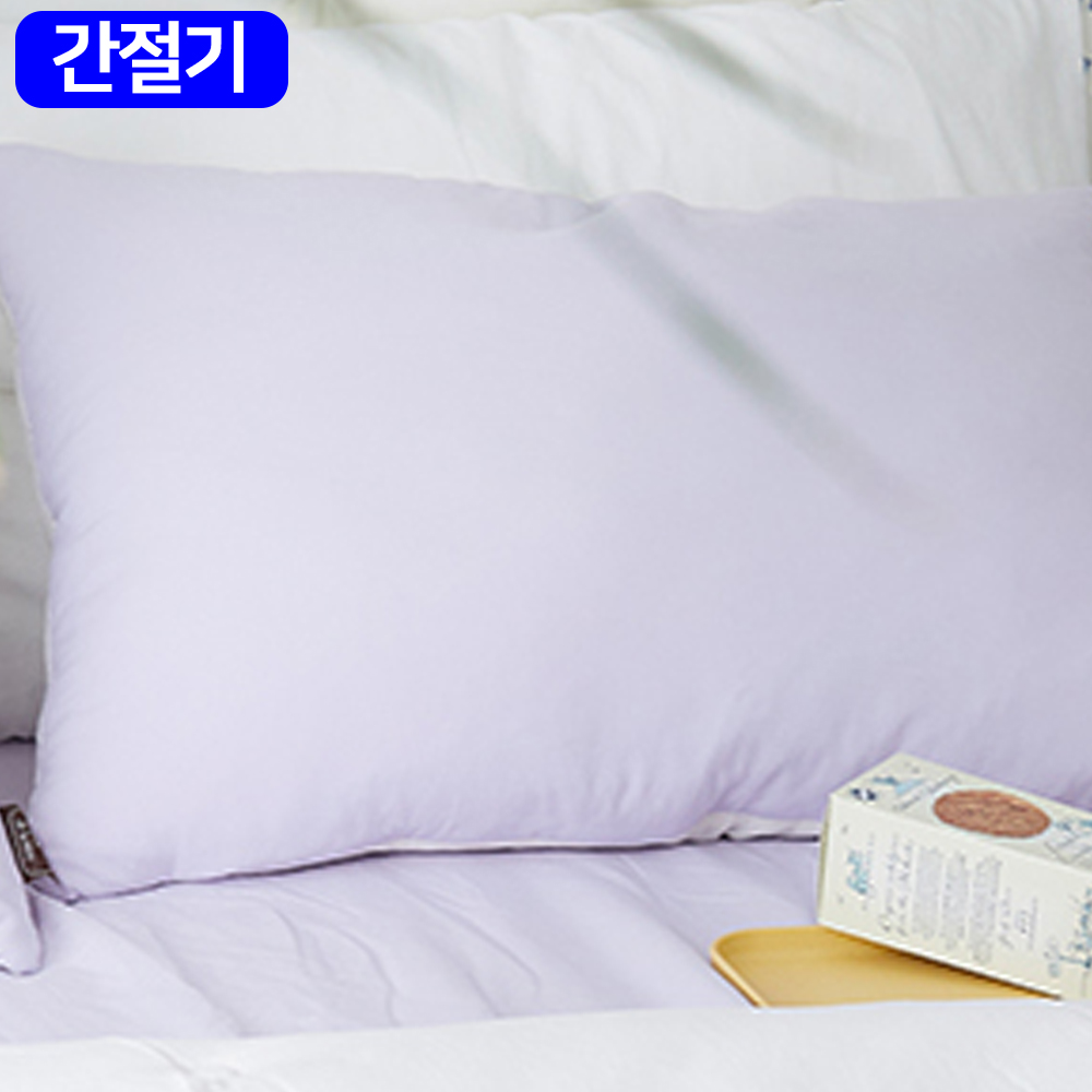 해피니 모모 소프트마이크로 옥수수솜 간절기 베개커버 50x70cm (라벤더) (베개솜 별매)