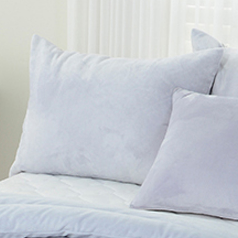 해피니 플라잉 퀼팅 극세사 베개커버 50x70cm (그레이) (베개솜 별매)