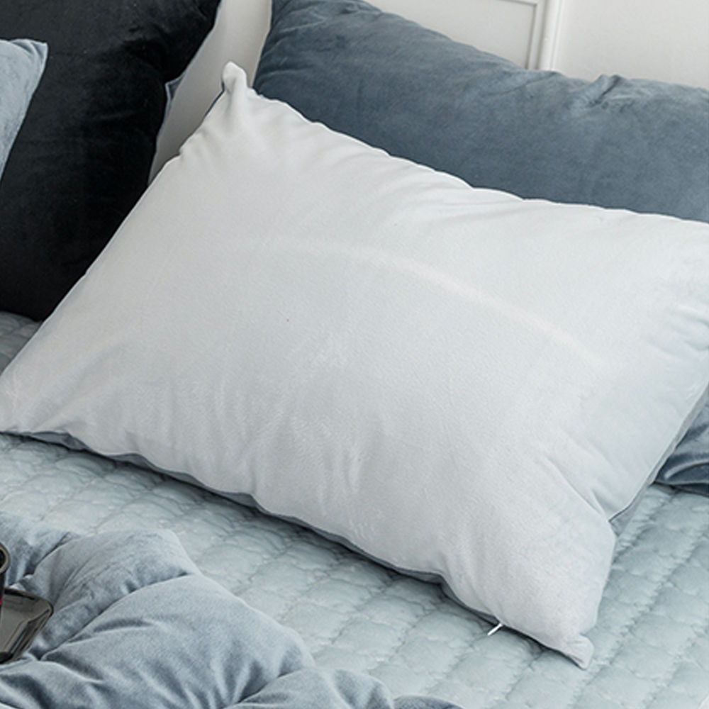 해피니 빌리 리버서블 극세사 베개커버 50x70cm (민트그레이) (베개솜 별매)