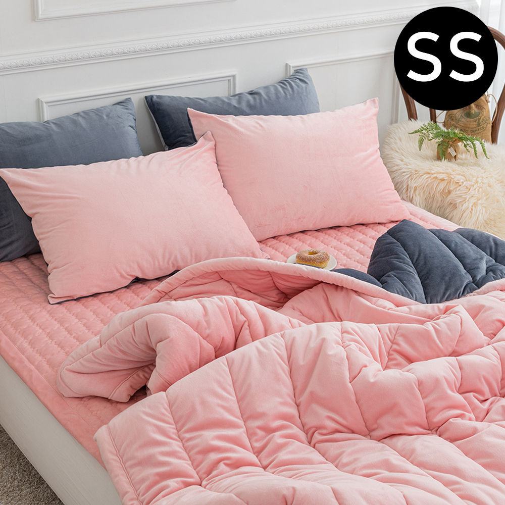 해피니 빌리 리버서블 극세사 차렵이불 패드세트 슈퍼싱글 SS (핑크)