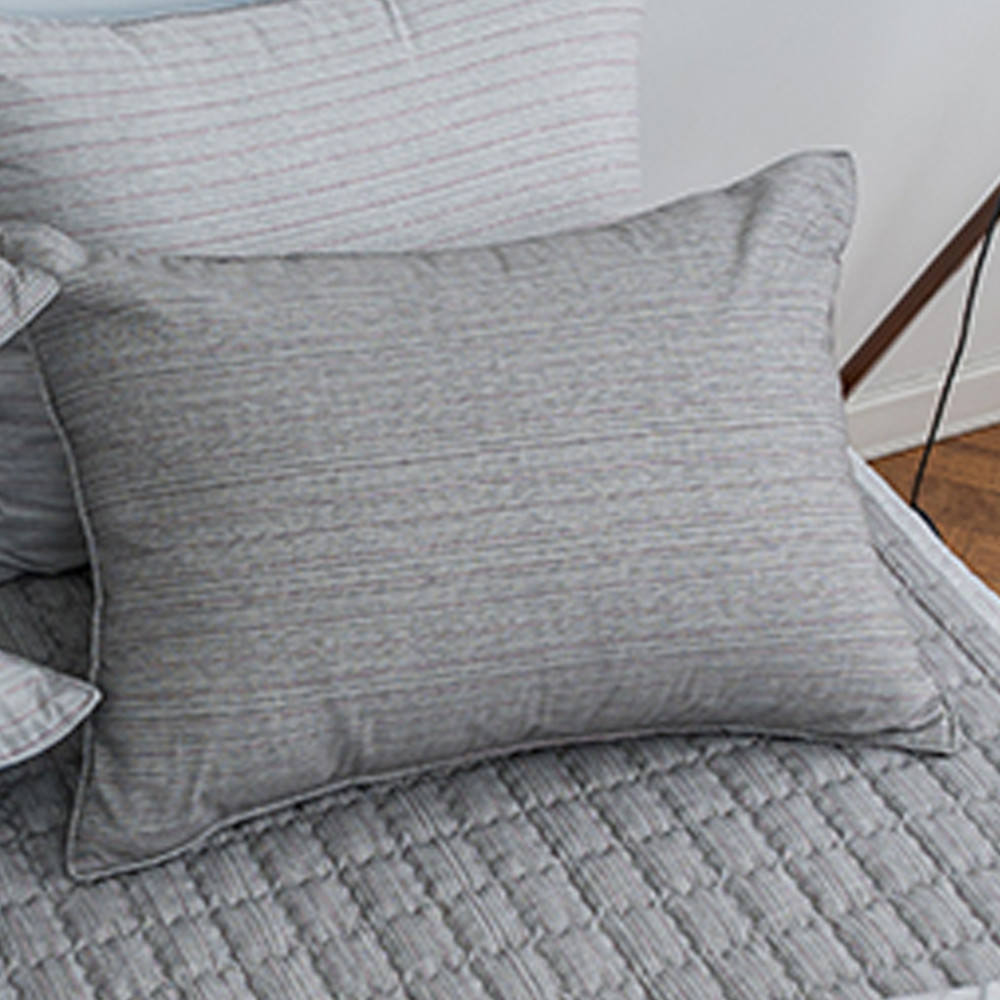 해피니 드리즐 소프트마이크로 간절기 베개커버 50x70cm (그레이) (베개솜 별매)