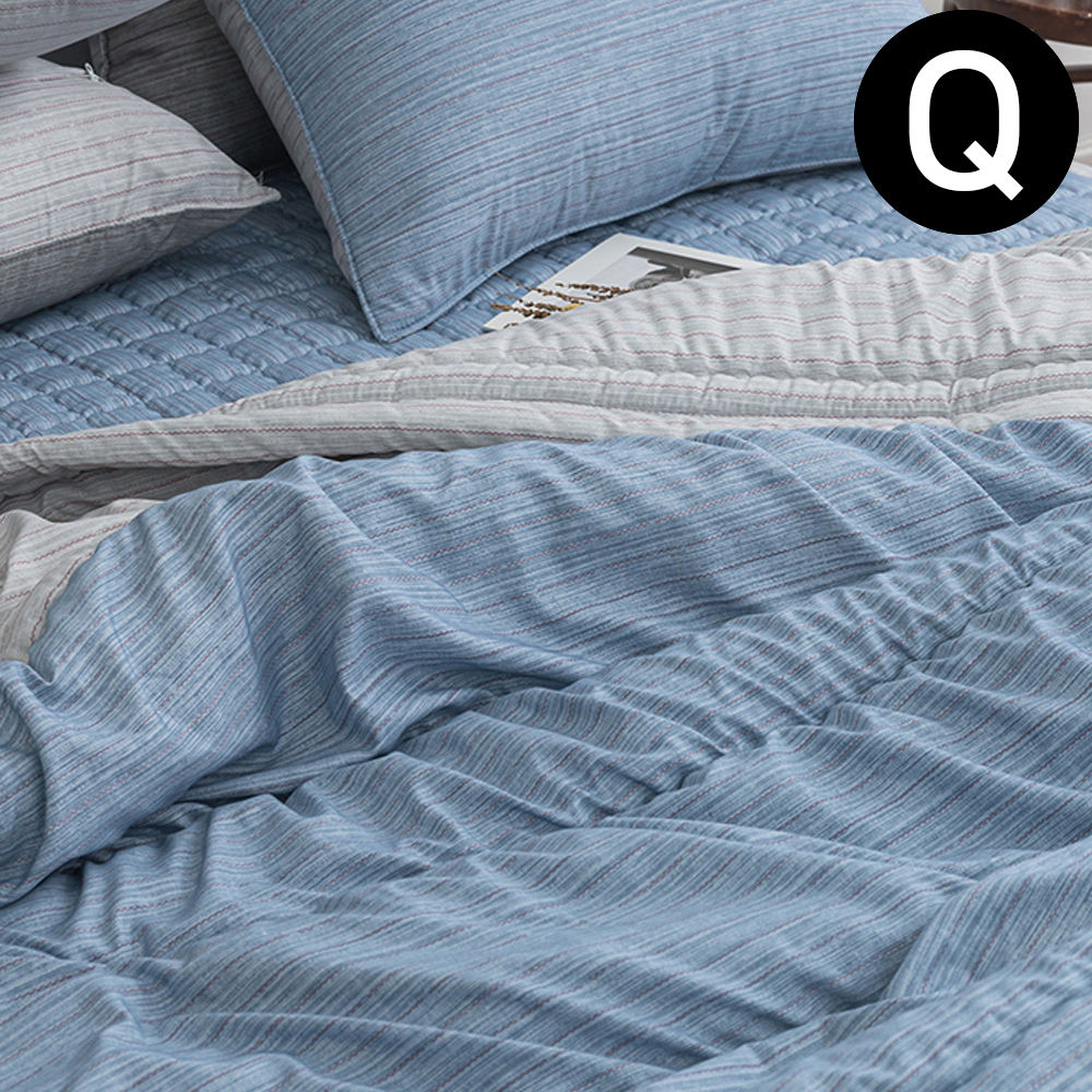 해피니 드리즐 소프트마이크로 간절기 이불 퀸 Q (블루)