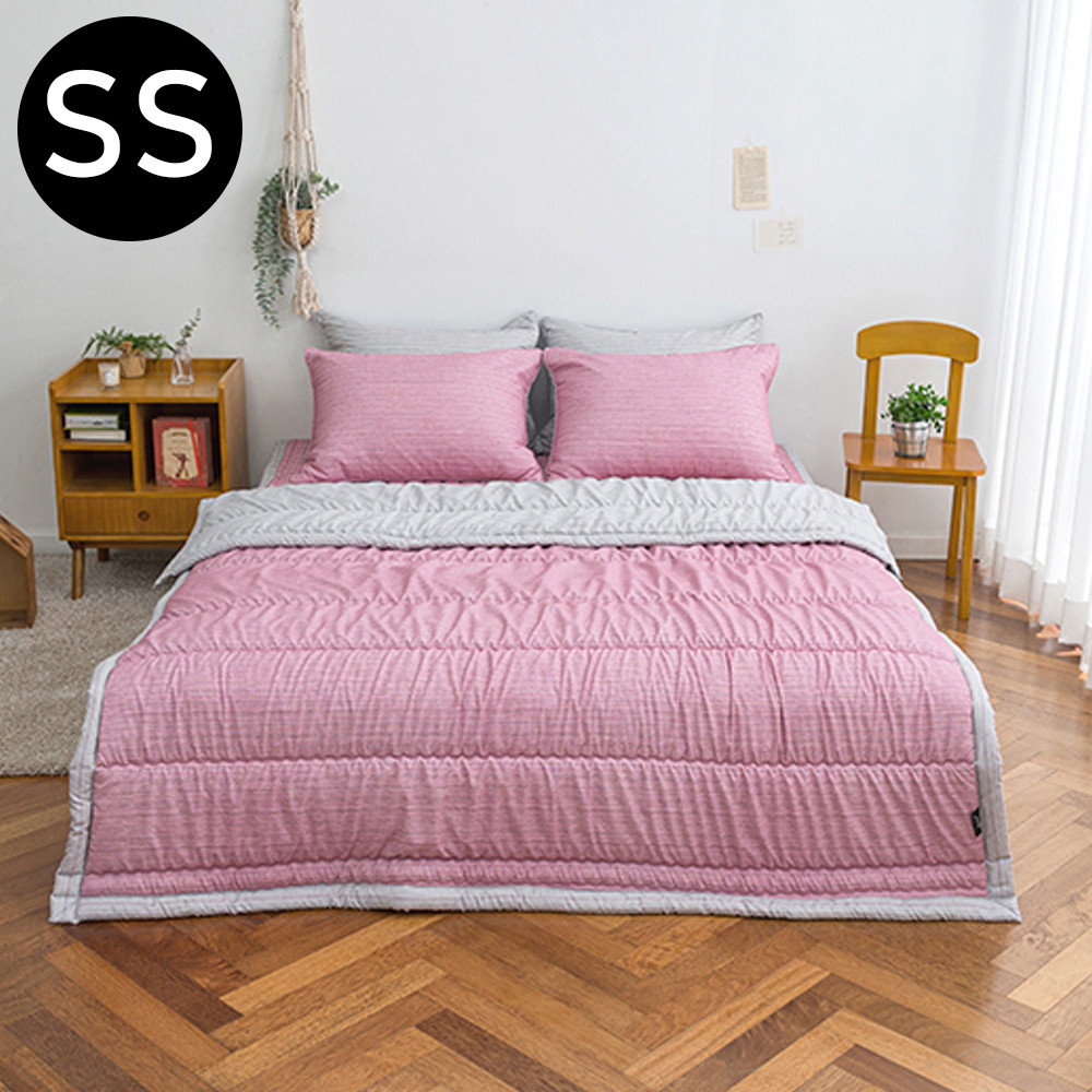 해피니 드리즐 소프트마이크로 간절기 이불 베개커버세트 슈퍼싱글 SS (핑크) (베개솜 별매)