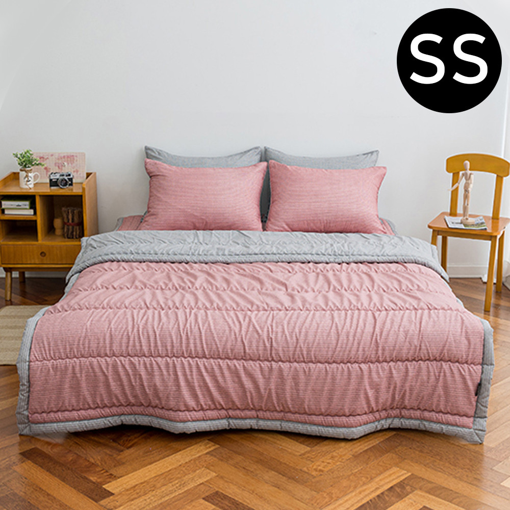 해피니 솔트 소프트마이크로 간절기 이불 베개커버세트 슈퍼싱글 SS (레드) (베개솜 별매)