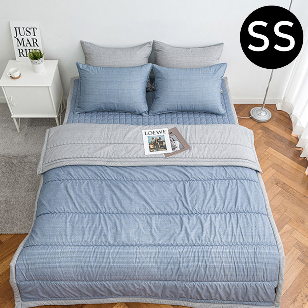 해피니 솔트 소프트마이크로 간절기 이불 패드세트 슈퍼싱글 SS (블루)