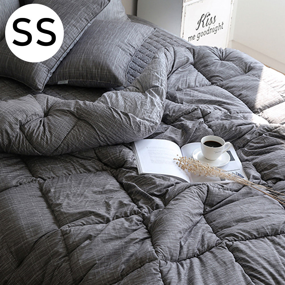 해피니 엘레나 소프트마이크로 차렵이불 (슈퍼싱글 SS) (그레이)