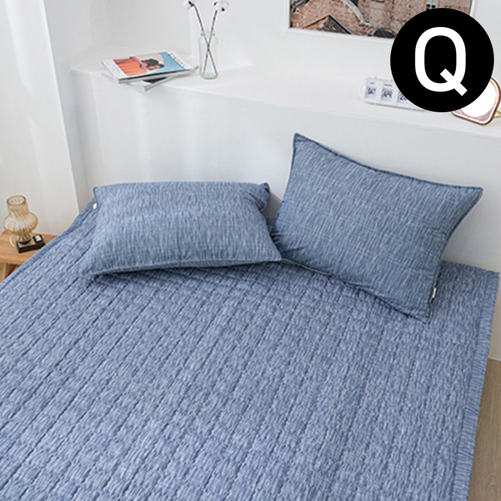 해피니 엘레나 소프트마이크로 밴딩 패드 (퀸 Q) (네이비)