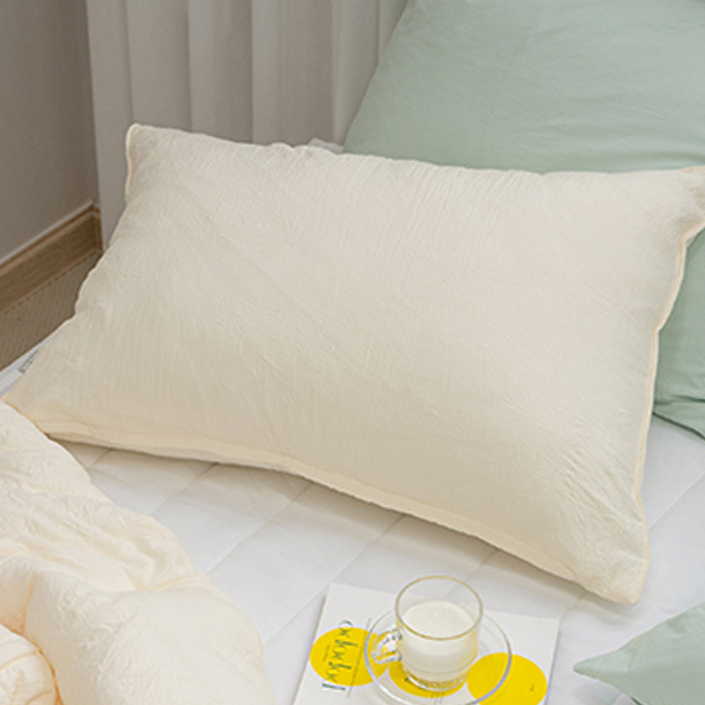 해피니 몽글몽글 소프트마이크로 피치가공 베개커버 50x70cm (아이보리) (베개솜 별매)