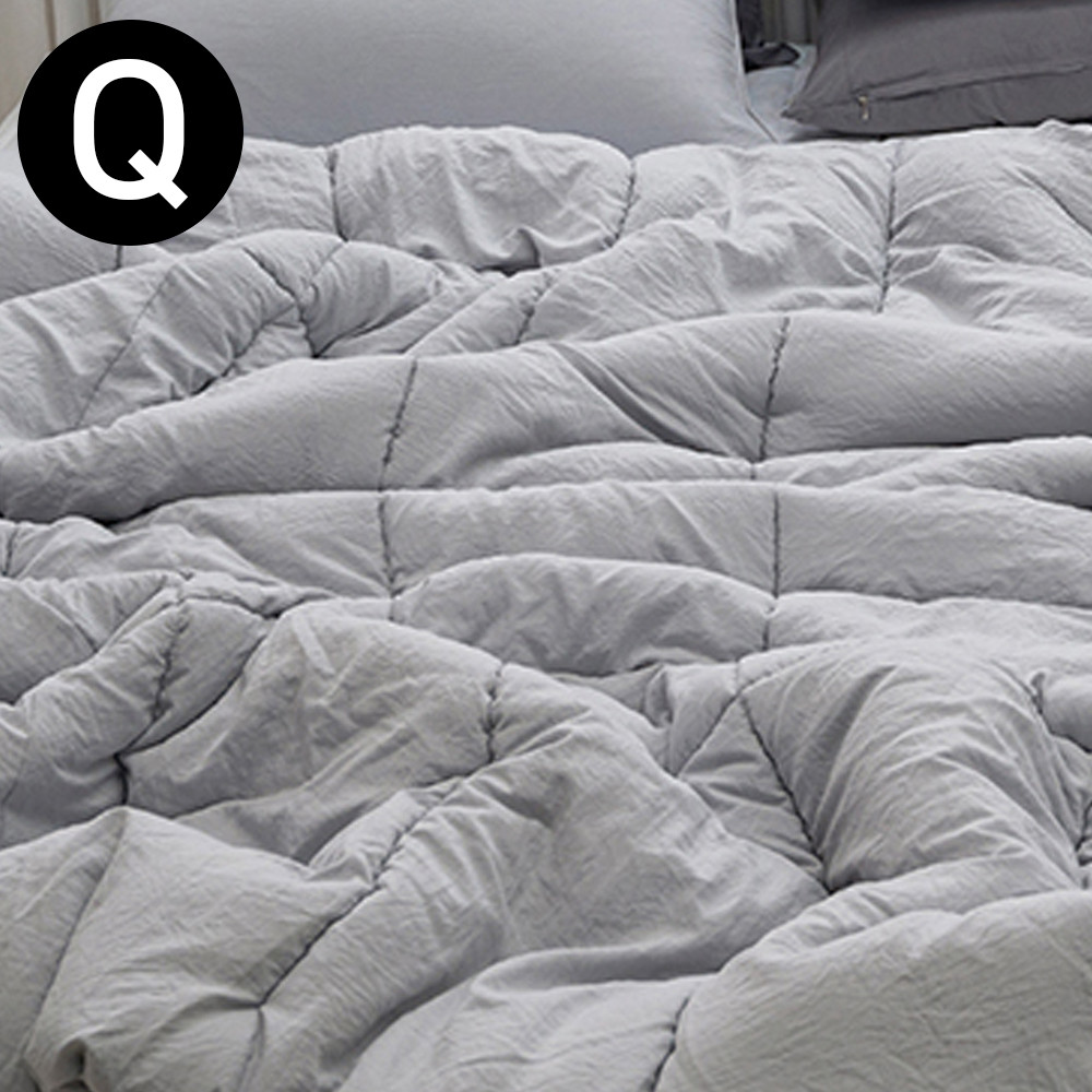 해피니 몽글몽글 소프트마이크로 피치가공 차렵이불 퀸 Q (그레이)