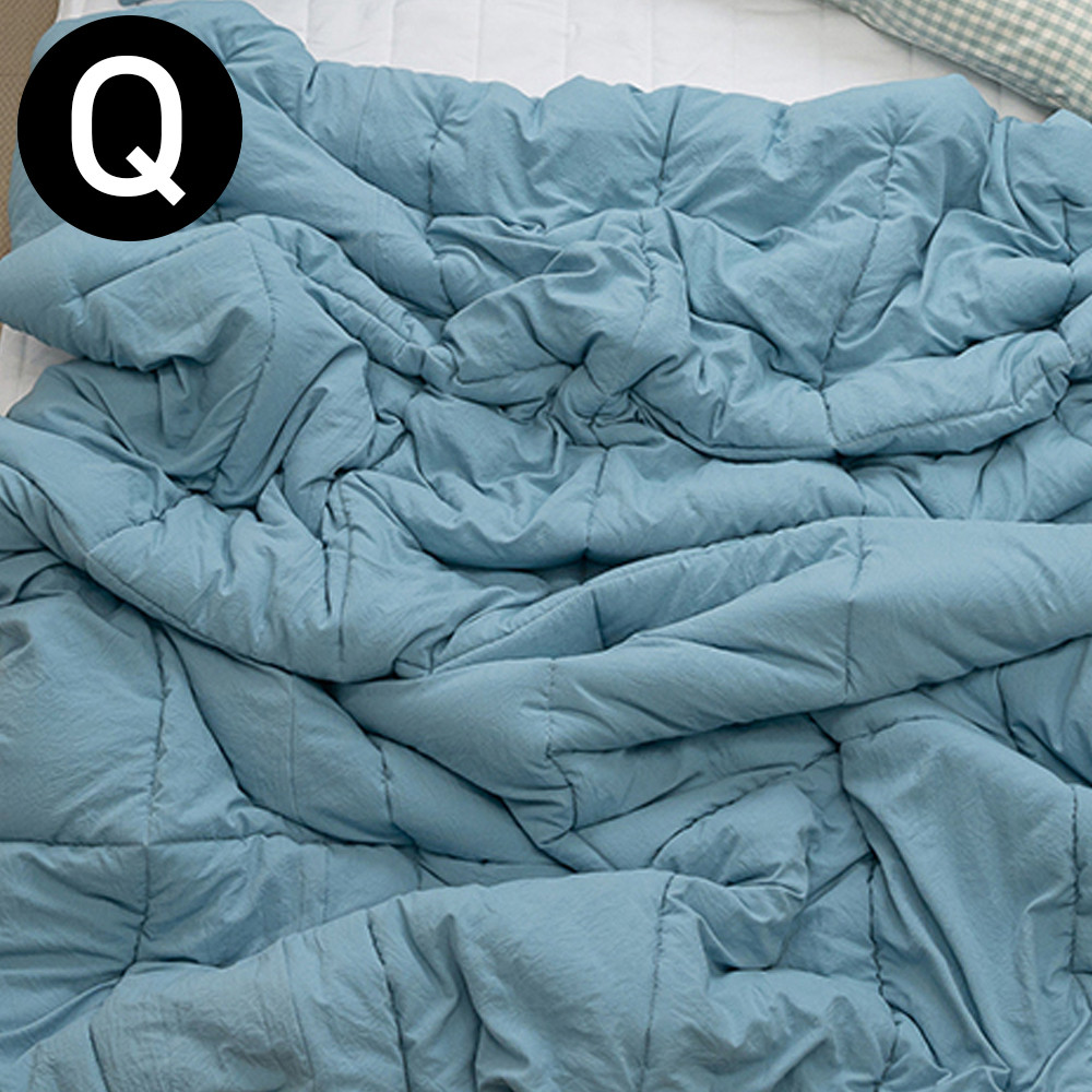 해피니 몽글몽글 소프트마이크로 피치가공 차렵이불 퀸 Q (민트)