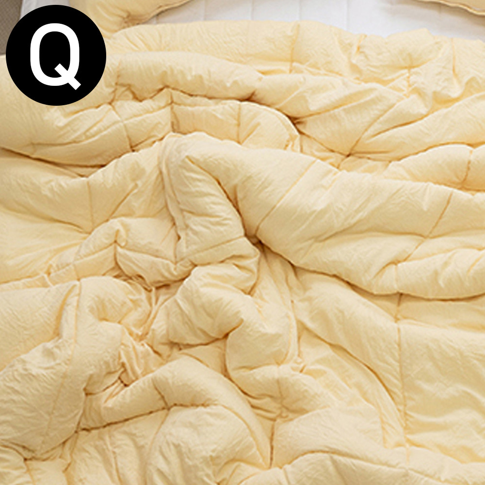 해피니 몽글몽글 소프트마이크로 피치가공 차렵이불 퀸 Q (옐로우)