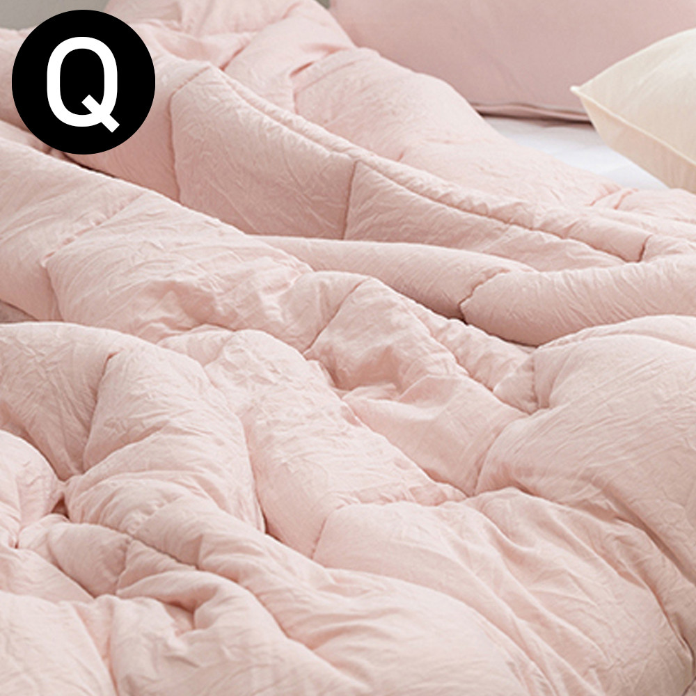 해피니 몽글몽글 소프트마이크로 피치가공 차렵이불 퀸 Q (핑크)