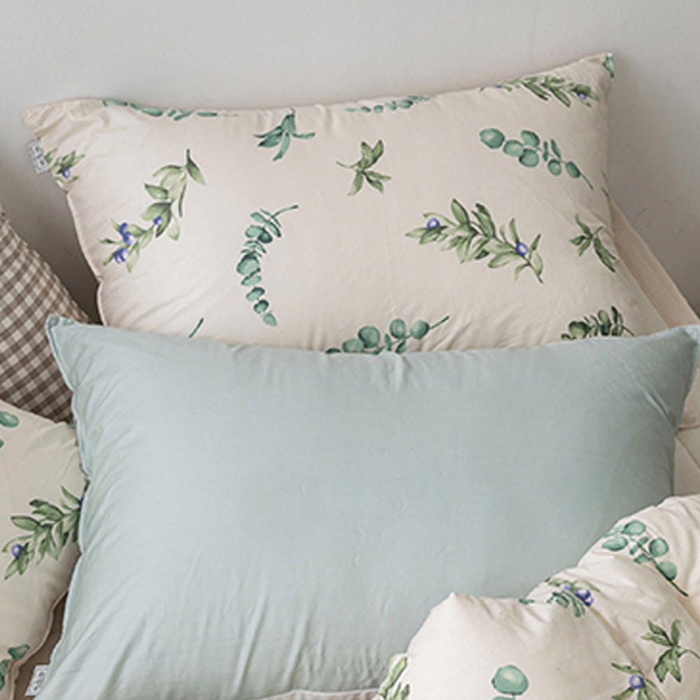 해피니 내추럴 광목 순면 베개커버 50x70cm (베이지) (베개솜 별매)