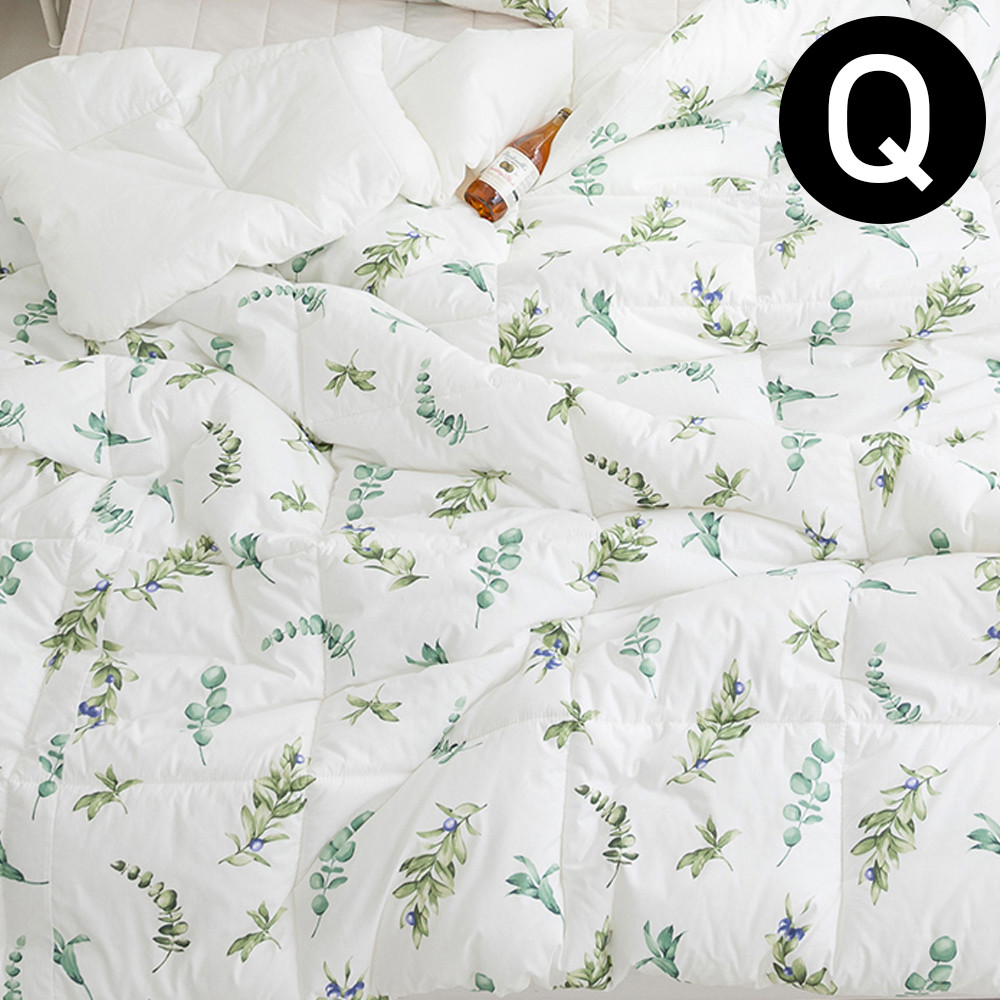 해피니 내추럴 광목 순면 차렵이불 퀸 Q (화이트)