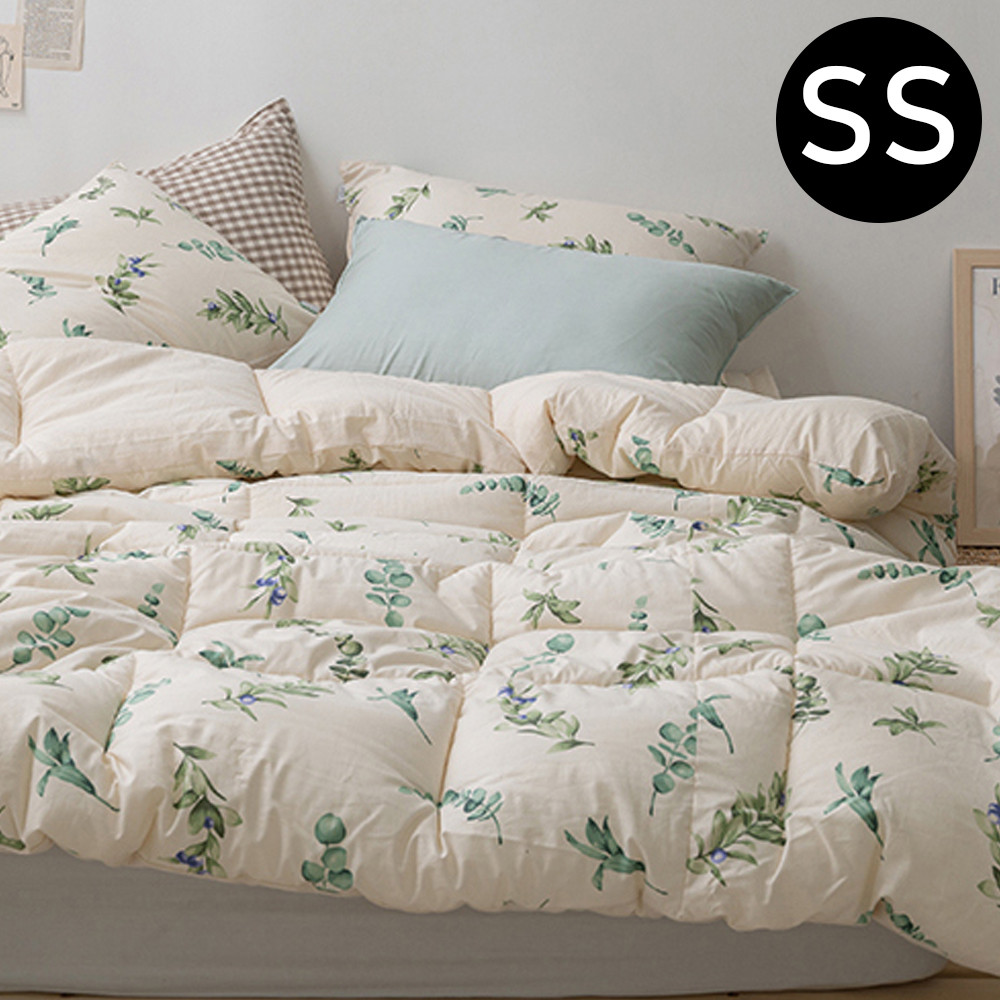 해피니 내추럴 광목 순면 이불 베개커버세트 슈퍼싱글 SS (베이지) (베개솜 별매)