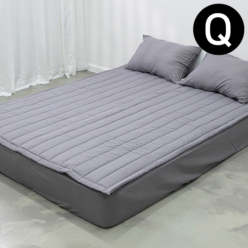 해피니 브로이 밴딩 패드 퀸 Q (그레이) (카페트겸용)