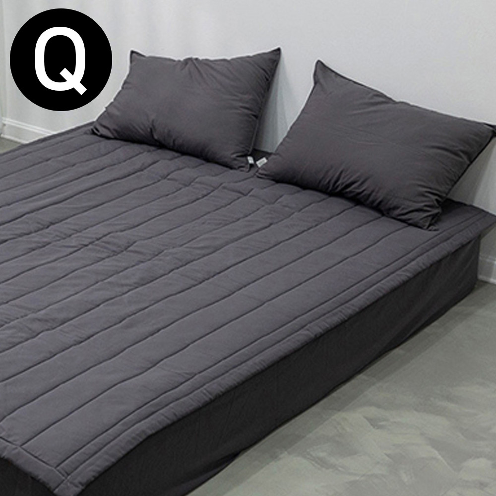 해피니 브로이 밴딩 패드 퀸 Q (차콜) (카페트겸용)