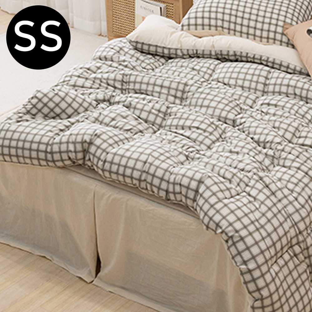 해피니 쿠키체크 소프트마이크로 차렵이불 슈퍼싱글 SS (브라운)