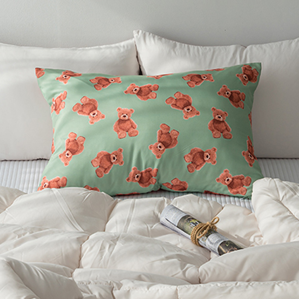 해피니 프린팅 마이크로화이바 먼지없는 베개커버 50x70cm (조이) (베개솜 별매)