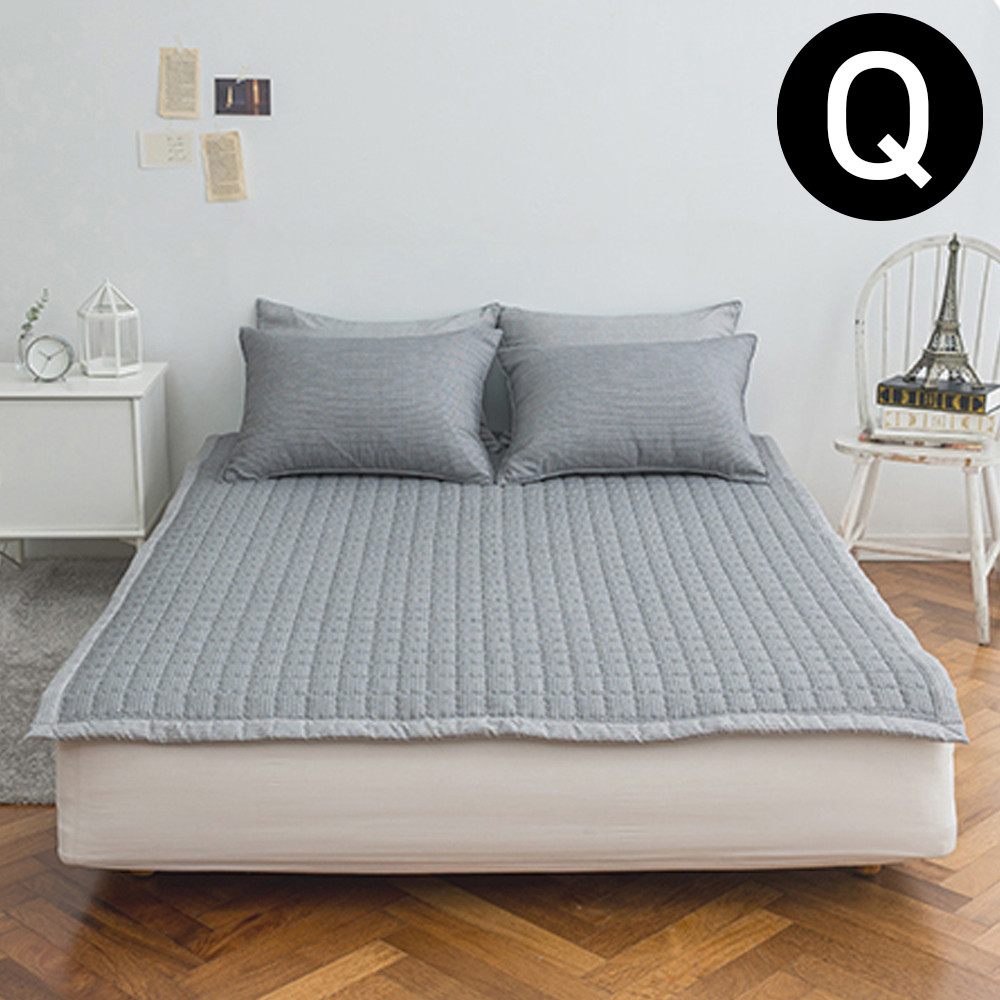 해피니 솔트 마이크로화이바 패드 퀸 Q (그레이) (카페트겸용)