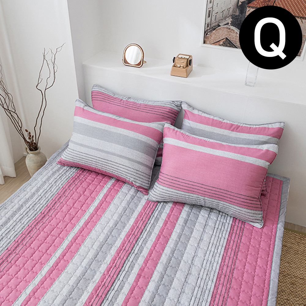 해피니 포인트라인 마이크로화이바 논슬립 패드 퀸 Q (핑크) (카페트겸용)