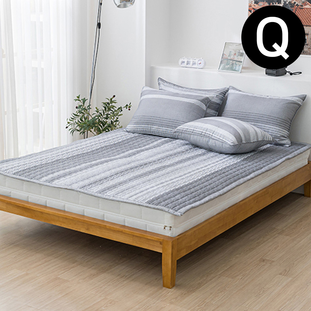 해피니 포인트라인 마이크로화이바 논슬립 패드 퀸 Q (그레이) (카페트겸용)