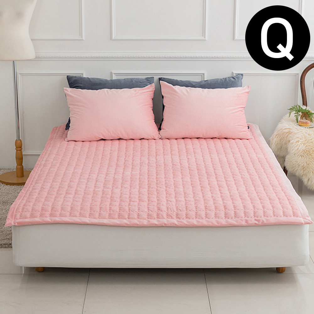 해피니 빌리 극세사 밴딩 패드 퀸 Q (핑크) (카페트겸용)