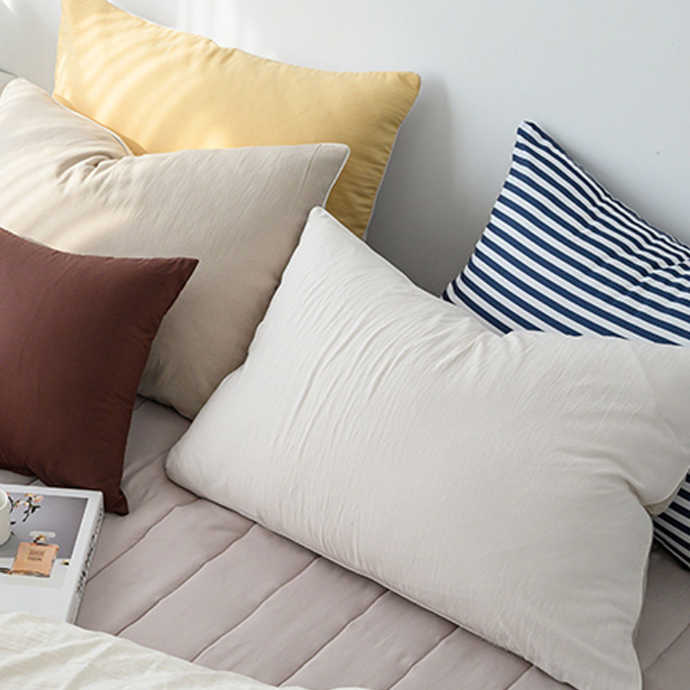 해피니 수플레 소프트마이크로 워싱 베개커버 50x70cm (베이지) (베개솜 별매)