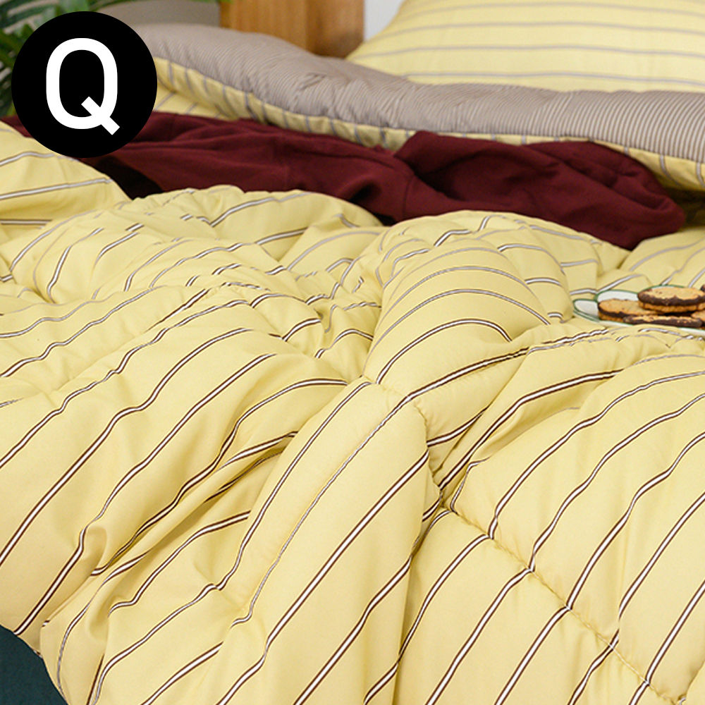 해피니 마크 소프트마이크로 차렵이불 퀸 Q (머스타드)