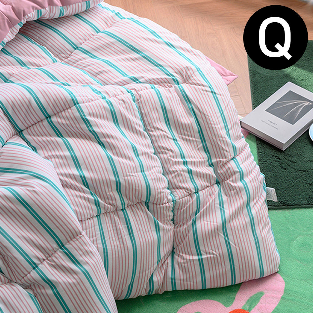 해피니 나나 소프트마이크로 차렵이불 퀸 Q (핑크)