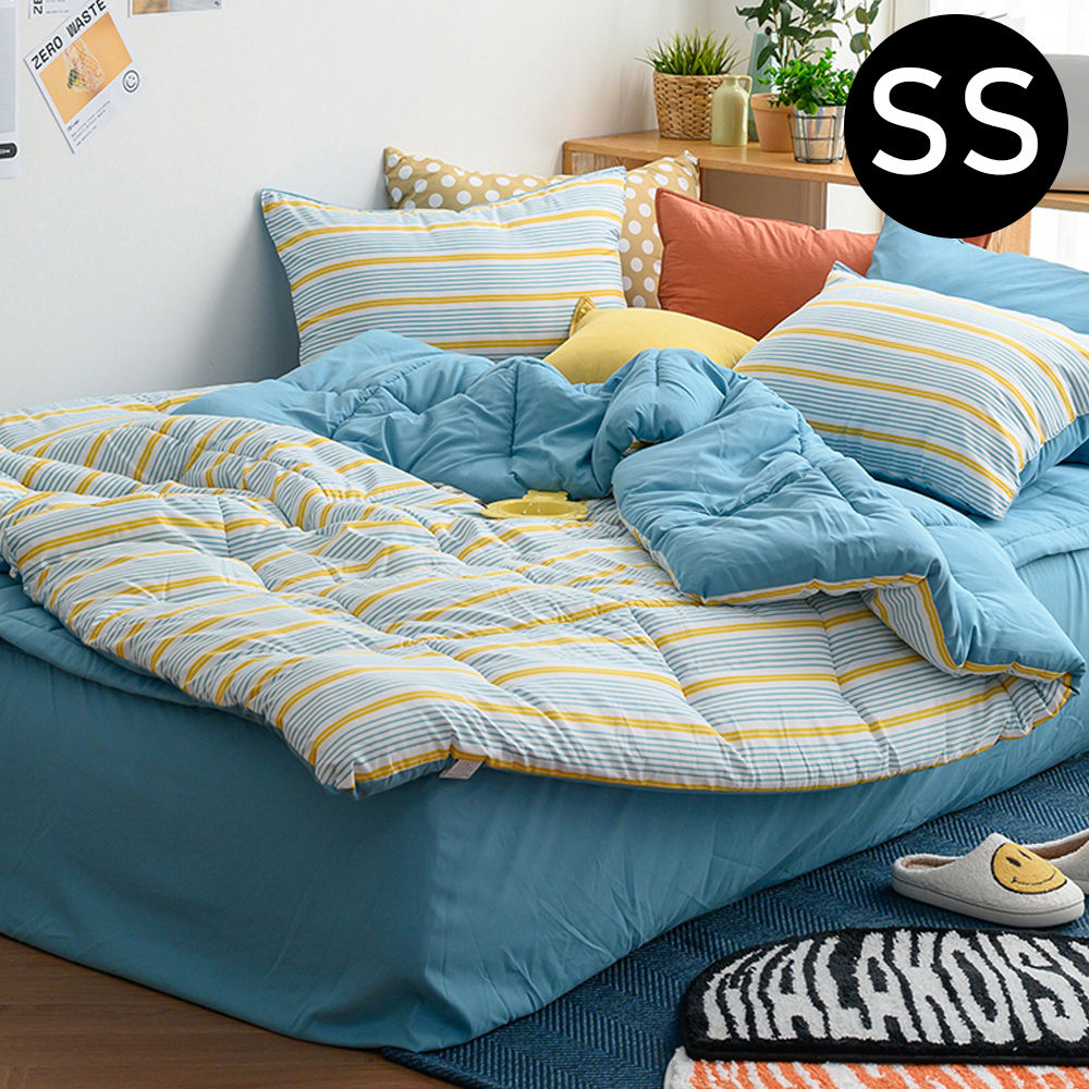 해피니 나나 소프트마이크로 차렵이불 베개커버세트 슈퍼싱글 SS (피콕) (베개솜 별매)