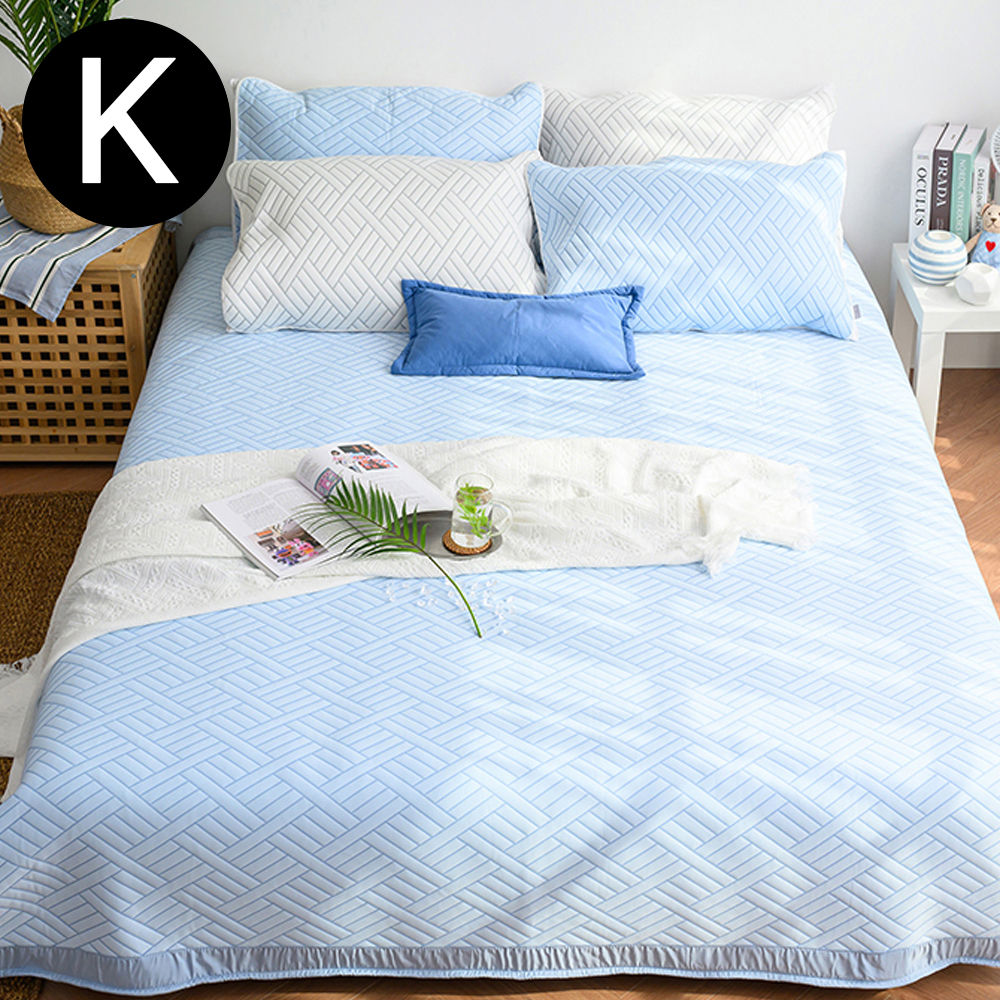 해피니 듀라론 3중직 냉감패드 킹 K (블루)