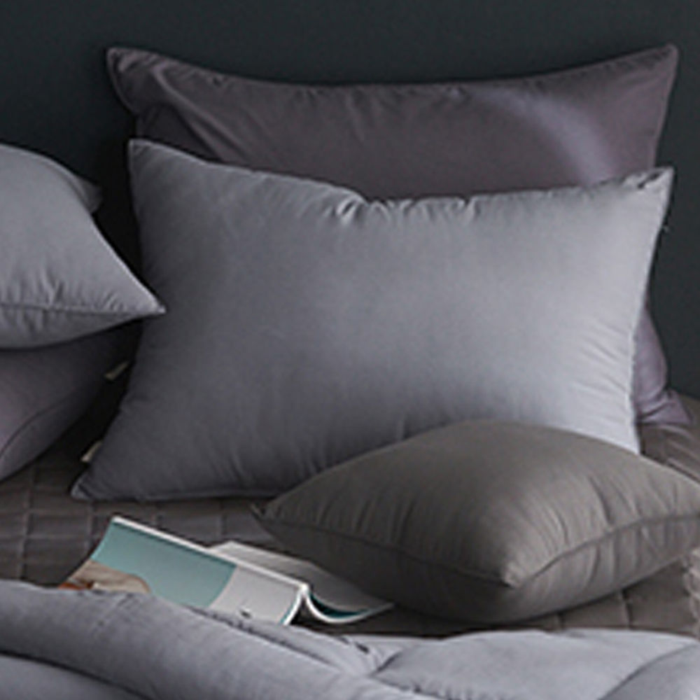 해피니 내추럴 비비드 베개커버 50x70cm (그레이) (베개솜 별매)