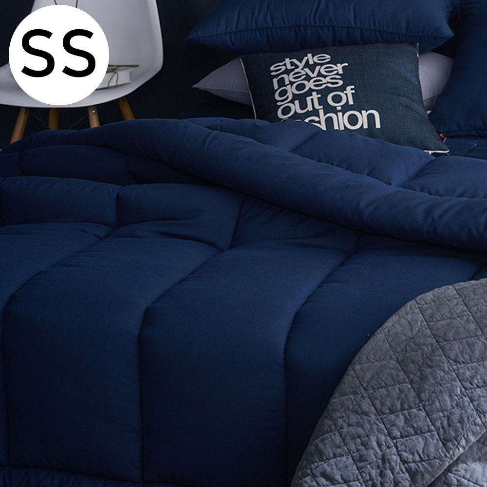해피니 내추럴 비비드 차렵이불 슈퍼싱글 SS (네이비)