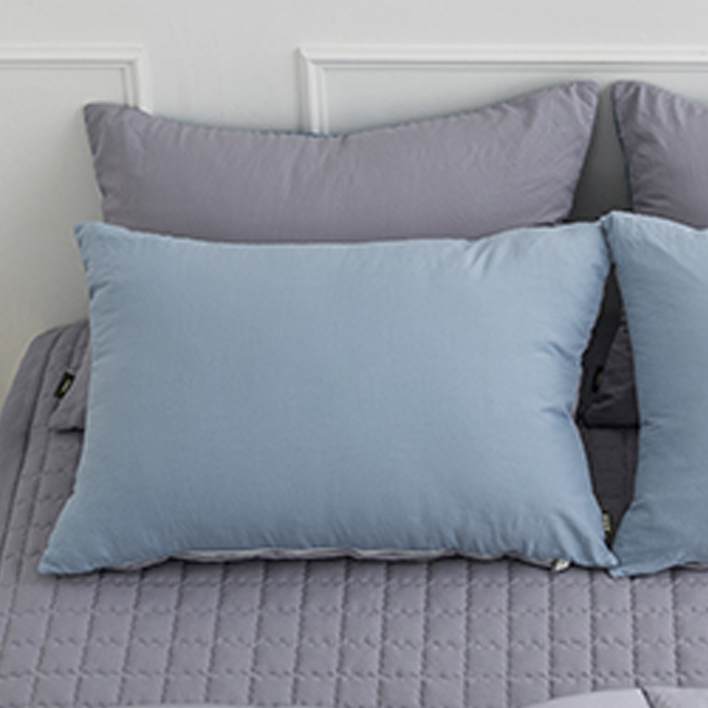 해피니 딥슬립 워싱 베개커버 50x70cm (블루) (베개솜 별매)