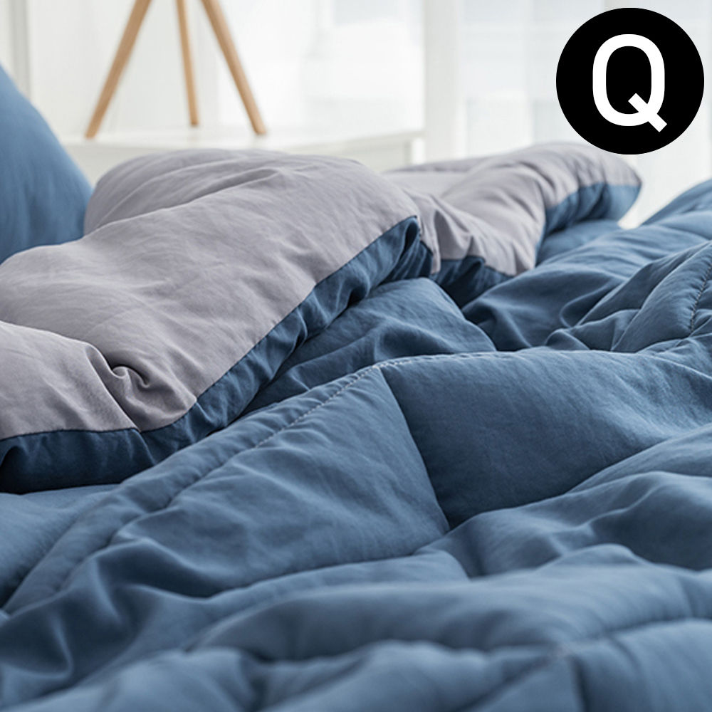 해피니 딥슬립 워싱 차렵이불 퀸 Q (네이비)