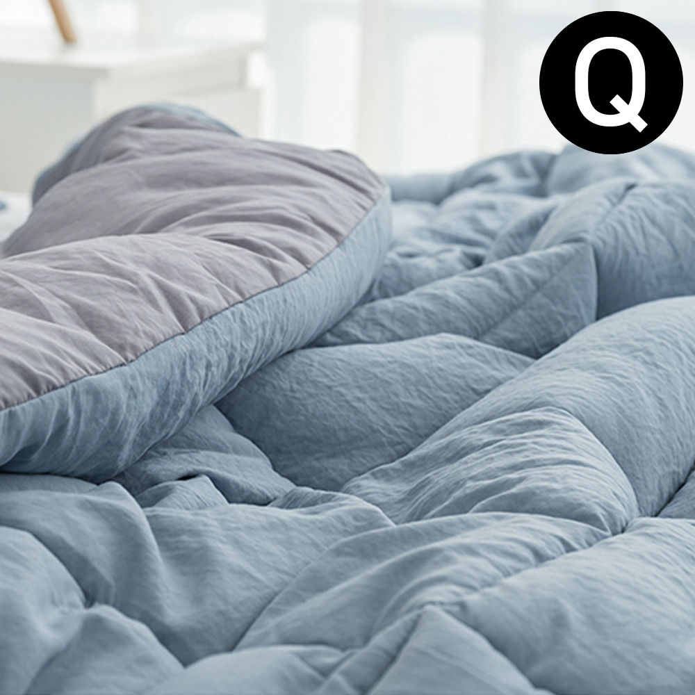 해피니 딥슬립 워싱 차렵이불 퀸 Q (블루)
