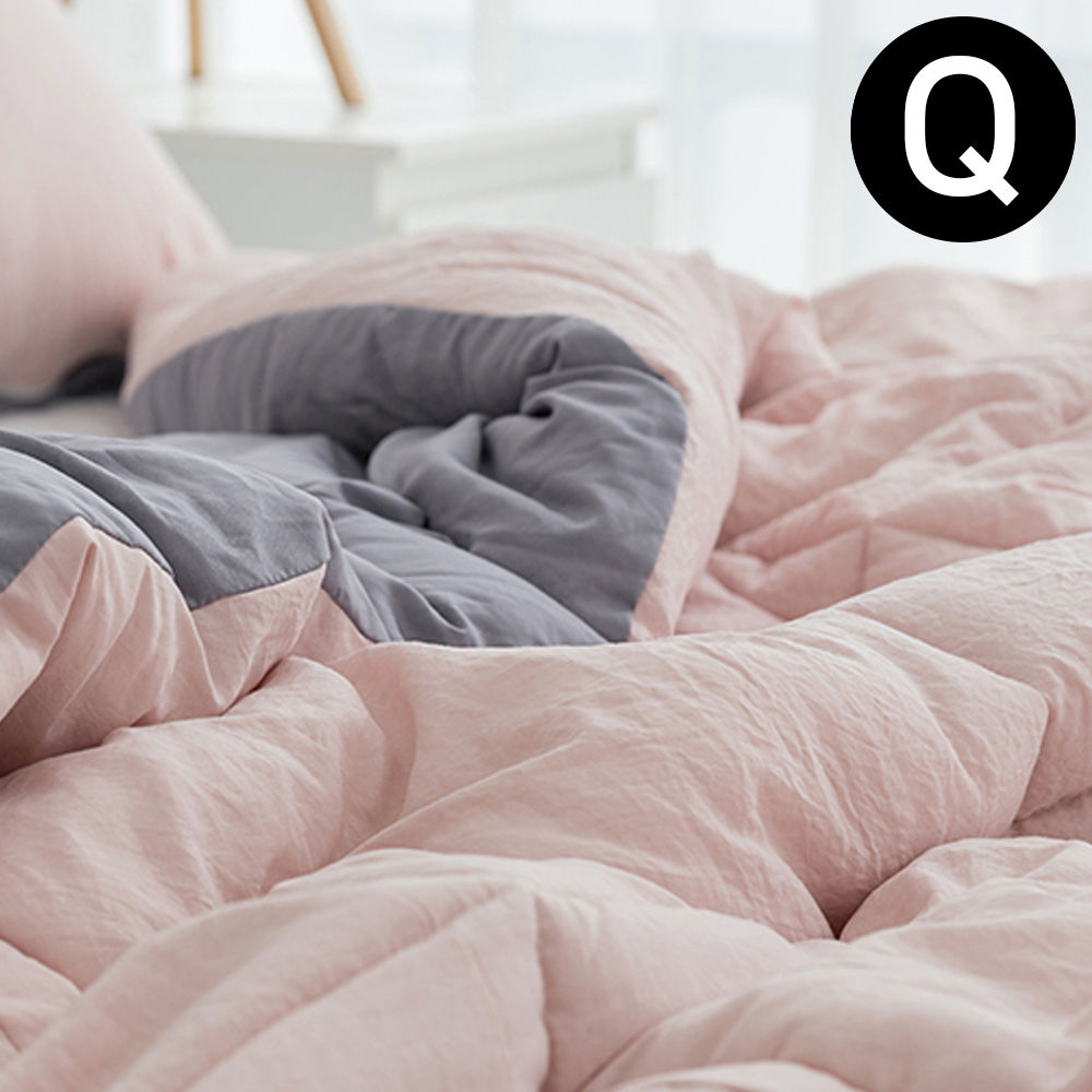 해피니 딥슬립 워싱 차렵이불 퀸 Q (핑크)