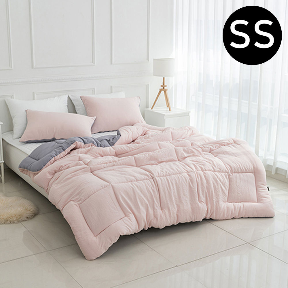 해피니 딥슬립 워싱 차렵이불 베개커버세트 슈퍼싱글 SS (핑크) (베개솜 별매)