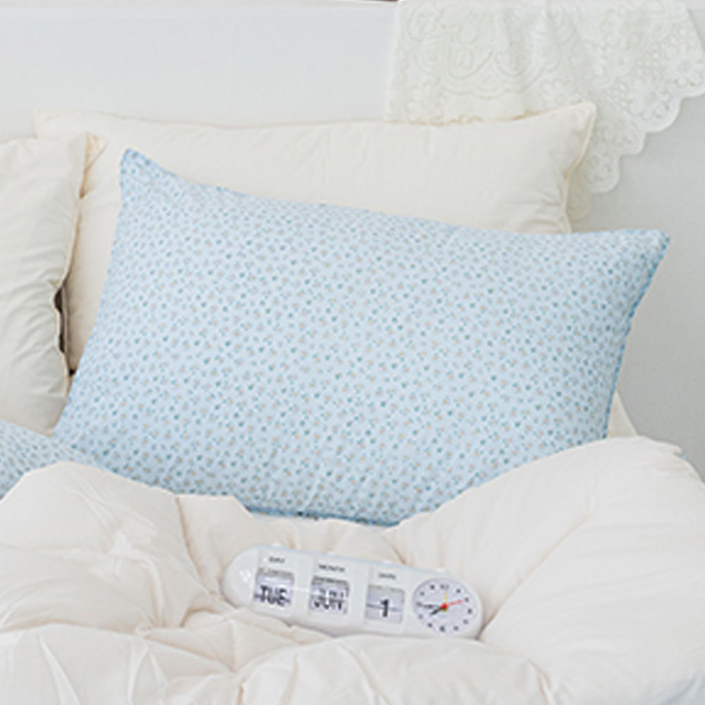 해피니 러블리 데이지 베개커버 50x70cm (블루) (베개솜 별매)