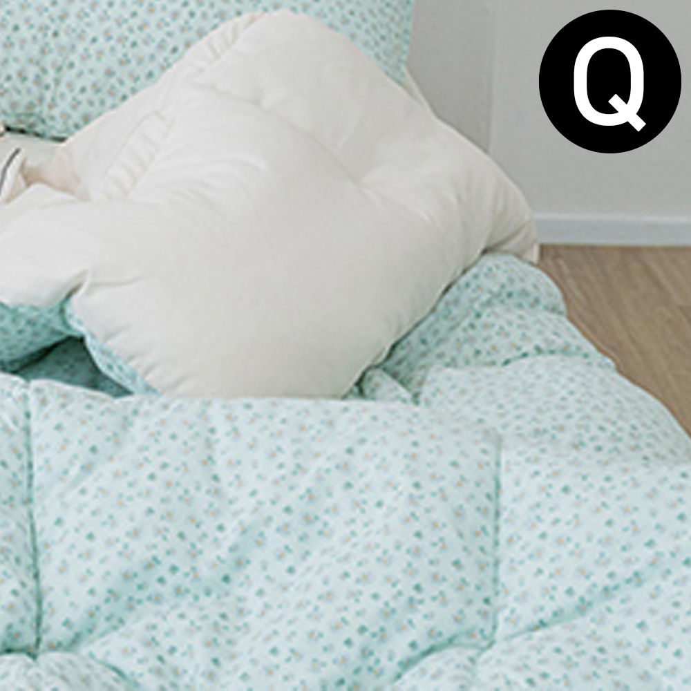 해피니 러블리 데이지 차렵이불 퀸 Q (민트)