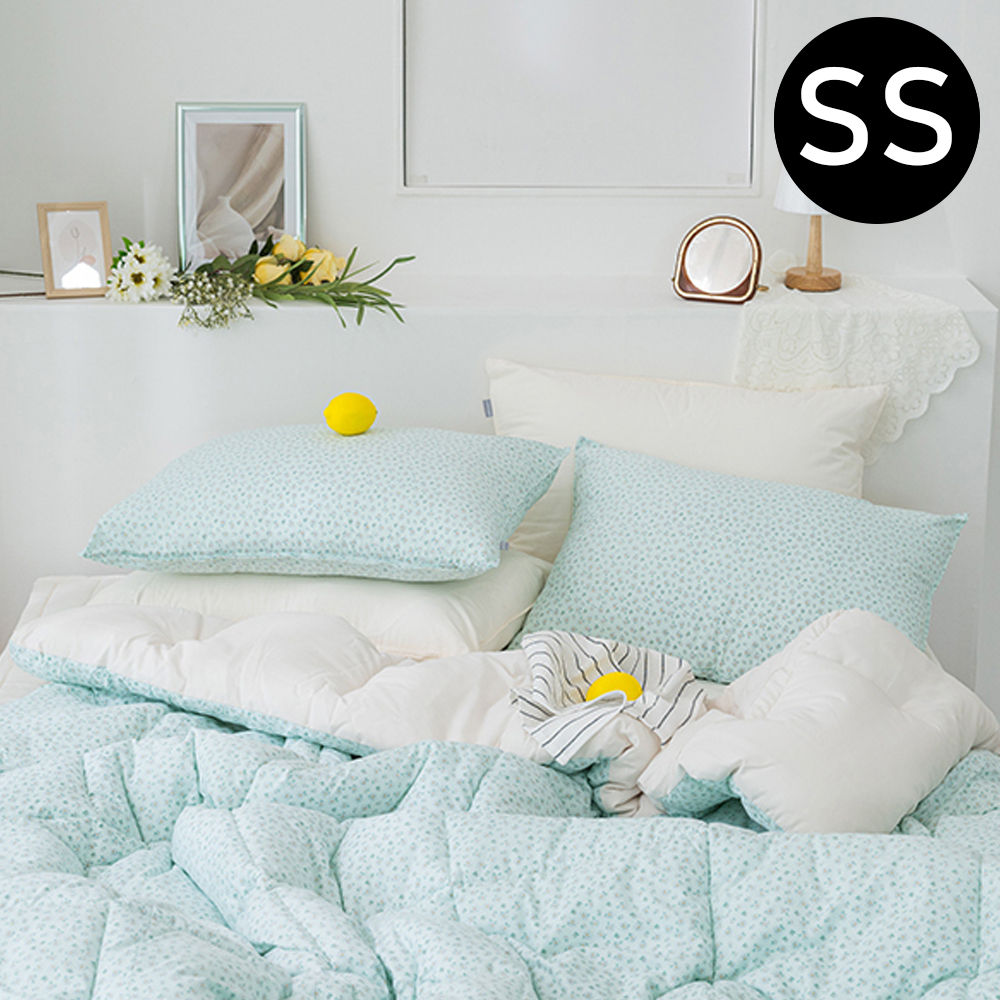 해피니 러블리 데이지 차렵이불 베개커버세트 슈퍼싱글 SS (민트) (베개솜 별매)