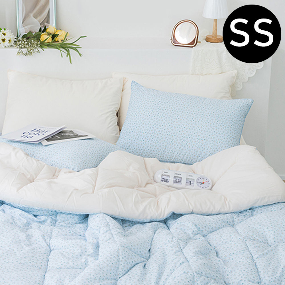 해피니 러블리 데이지 차렵이불 베개커버세트 슈퍼싱글 SS (블루) (베개솜 별매)