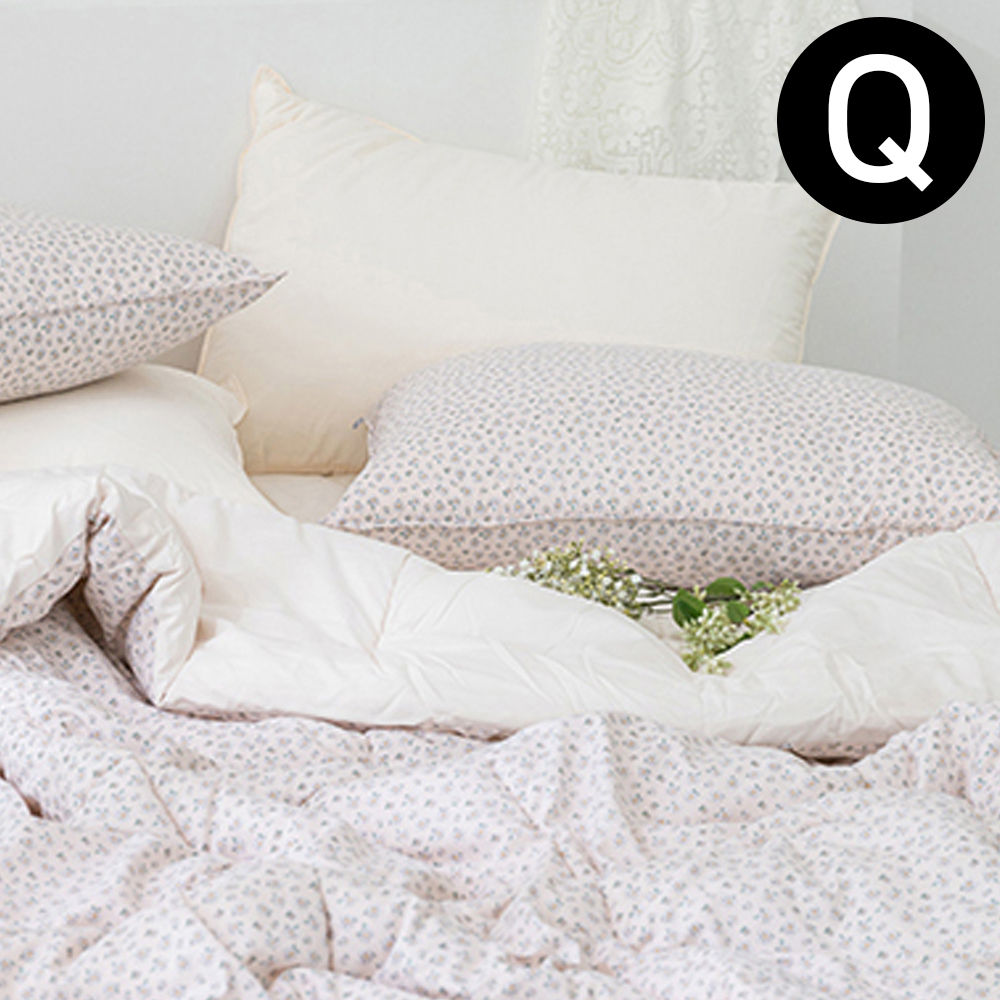 해피니 러블리 데이지 차렵이불 베개커버세트 퀸 Q (핑크) (베개솜 별매)