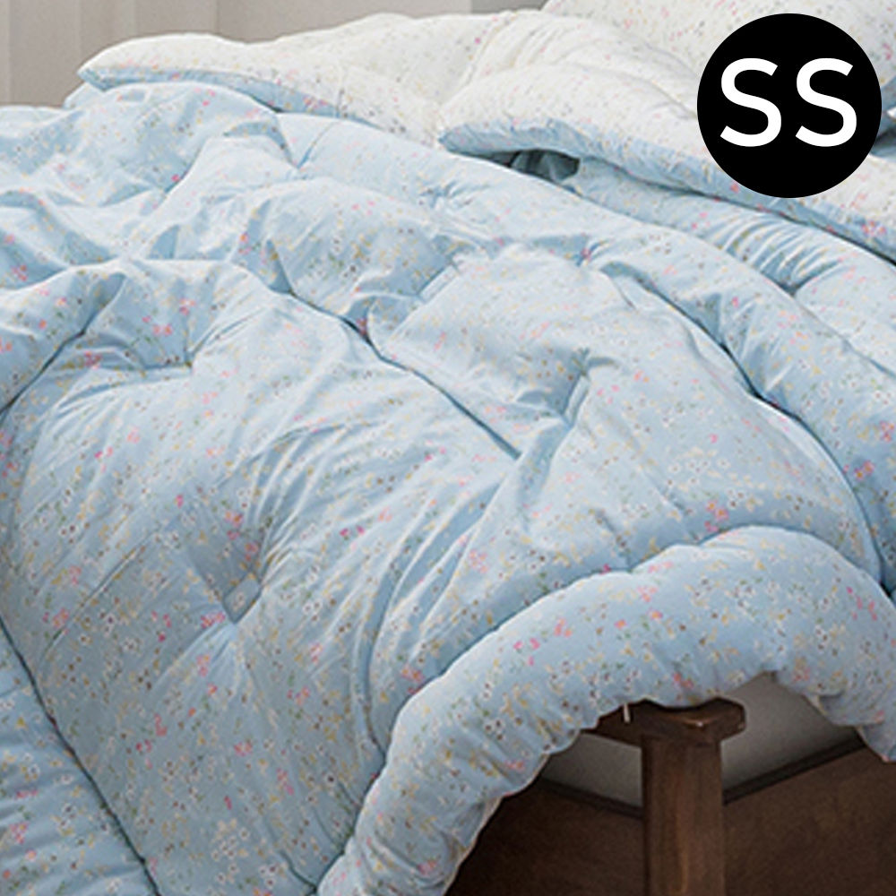 해피니 빈티지플라워 모달 차렵이불 슈퍼싱글 SS (블루)